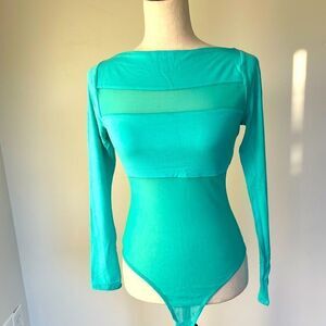 NWT Naked Wardrobe Mesh U Up bodysuit size large